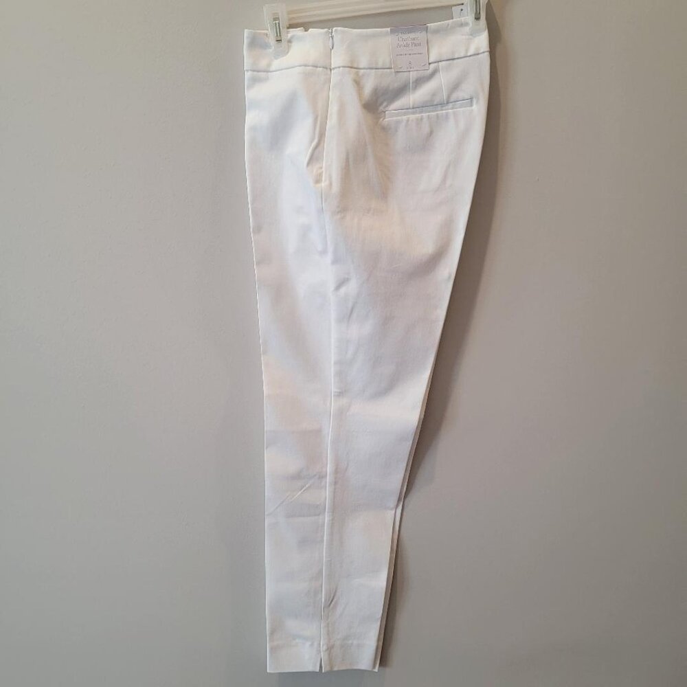 NWT! TALBOTS Chatham Ankle Pants White Size 8 Curvy Retail $129